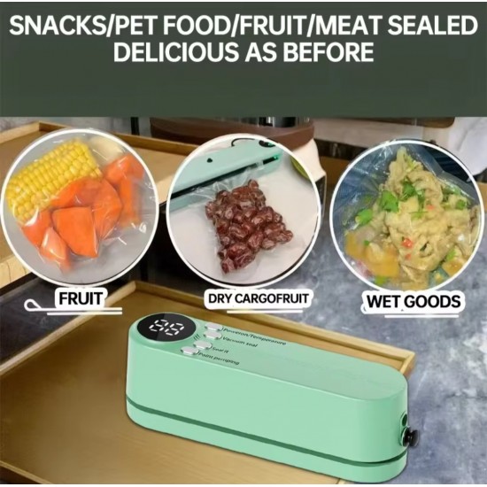 FreshSave Multifunctional Vacuum Sealer (100pcs 20x12cm Vacuum Bag Gift)