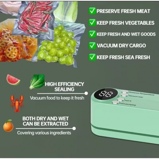 FreshSave Multifunctional Vacuum Sealer (100pcs 20x12cm Vacuum Bag Gift)