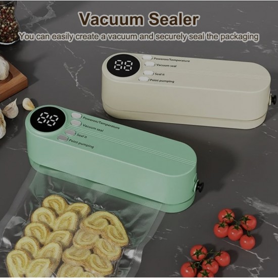 FreshSave Multifunctional Vacuum Sealer (100pcs 20x12cm Vacuum Bag Gift)