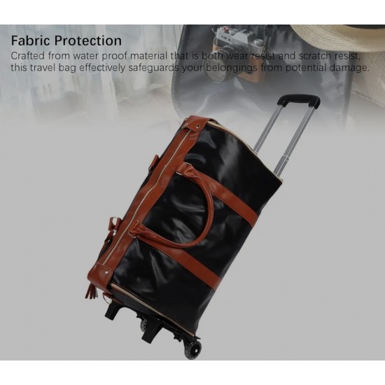 RollPack Foldable Travel Cabin Bag + Trolley (52x32x20cm)