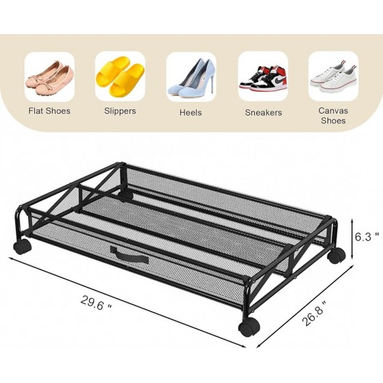 RollerBox Wheel‑Mounted Shoe Organizer