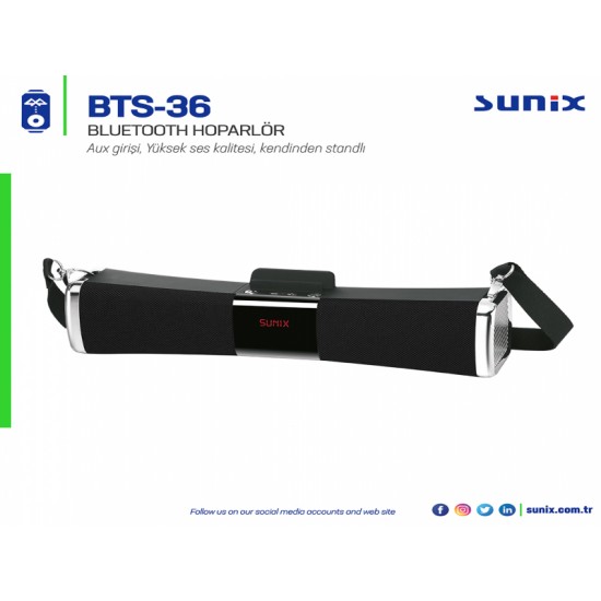 Sunix BTS36 Standlı Bluetooth Taşınabilir Hoparlör