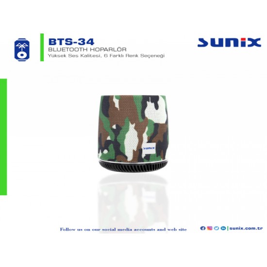 Sunix BTS34 Bluetooth Hoparlör