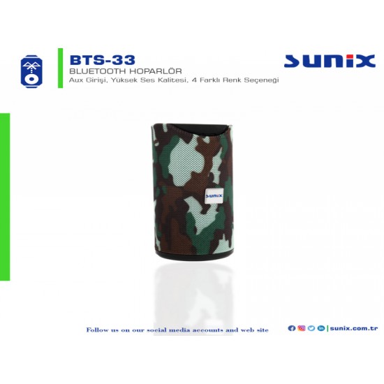 Sunix BTS33 Bluetooth Ses Bombası 