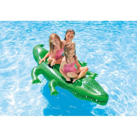 Intex Giant Gator Ride-On Inflatable Pool Float 203cm 2 Seater 58562EP