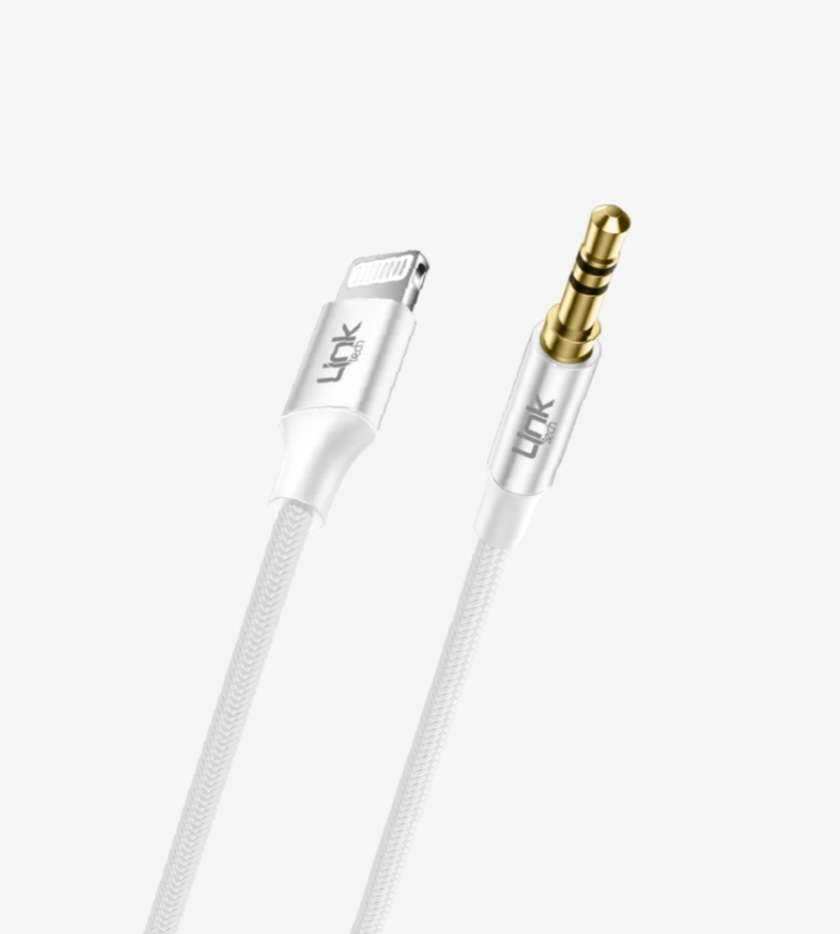 A587 1000mm Lightning to 3.5mm Metal Jak AUX Cable