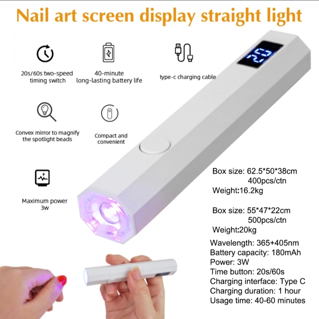 Salon Quality UV Nail Dryer Pen & 5 Nail Sticker Sets