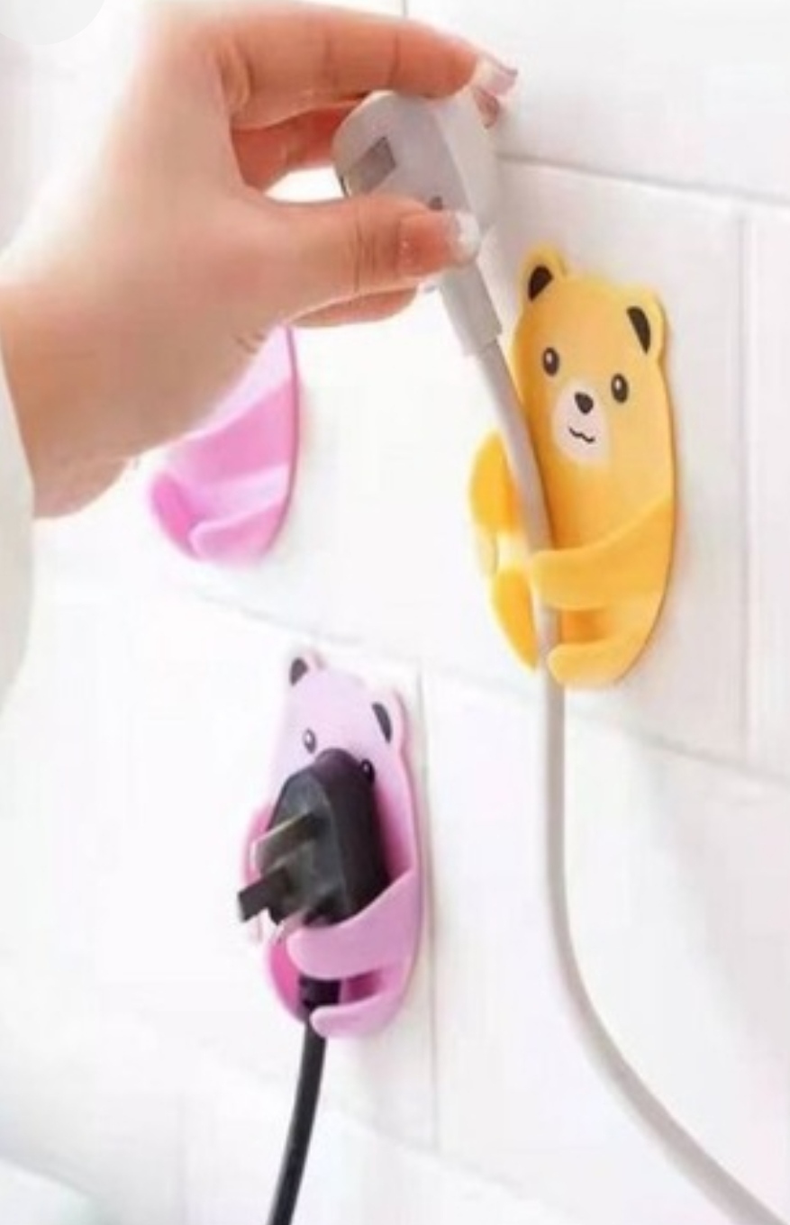 Pack of 4 Bear Cable Holder