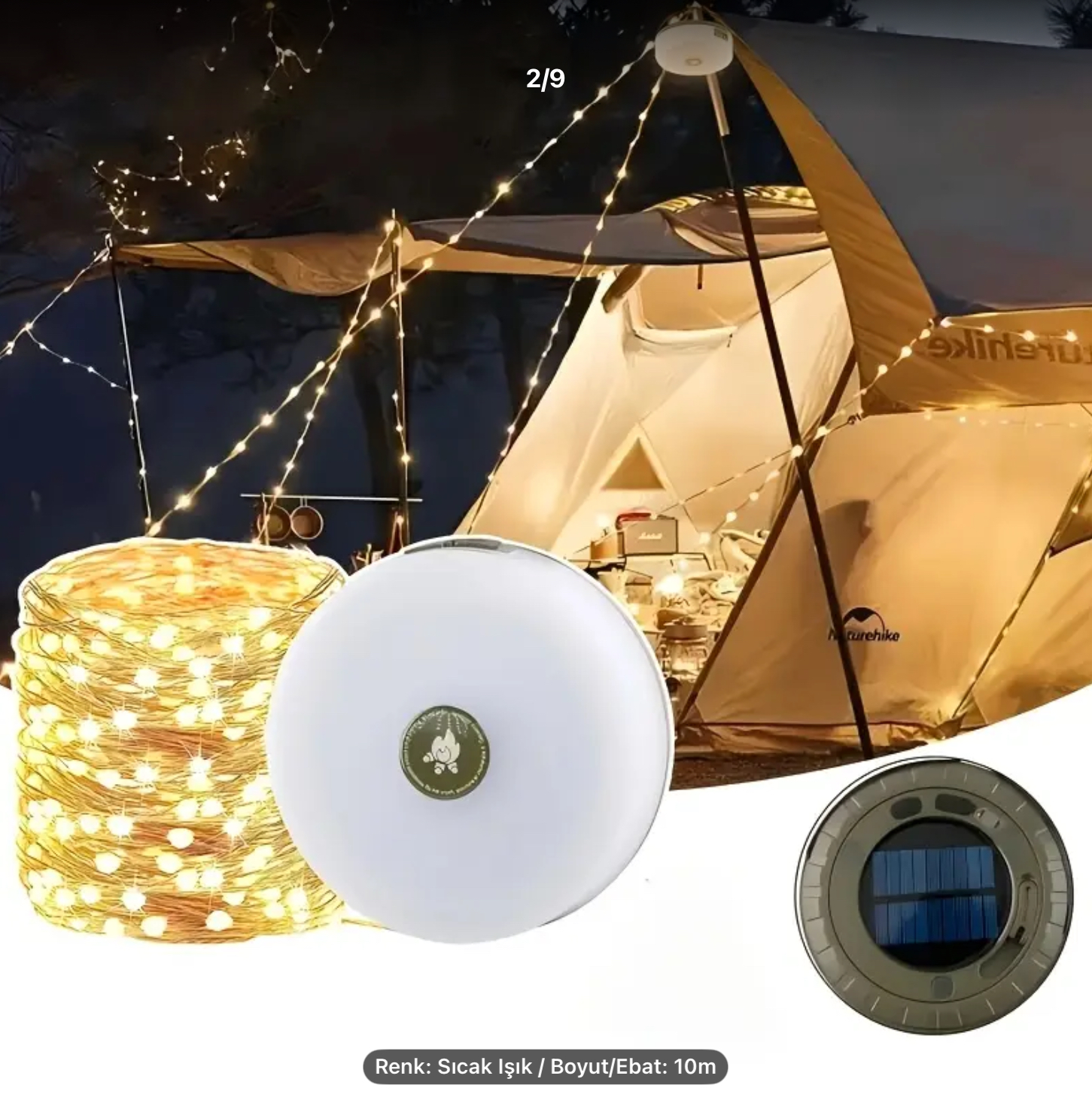LuminaGlow Solar-Powered 10M Retractable Camping & Decor Light 