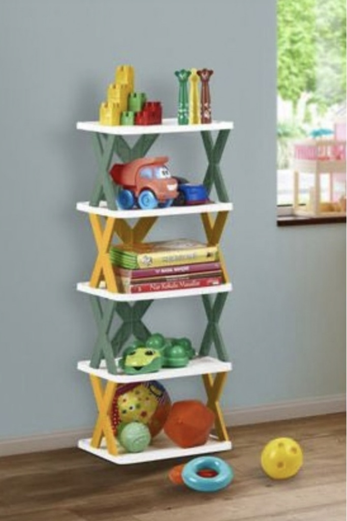 Model X 5-Storey Decorative Patterned Organizer & Shoe Cabinet & Shelf