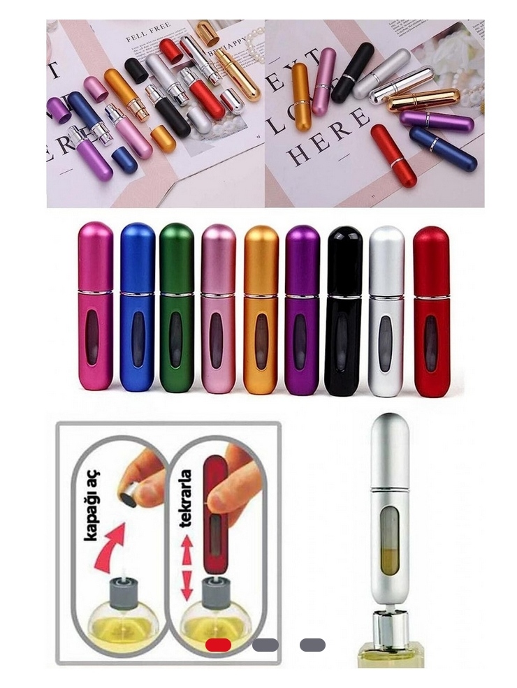 2 Pack Refillable Pocket Size Perfume Bottle