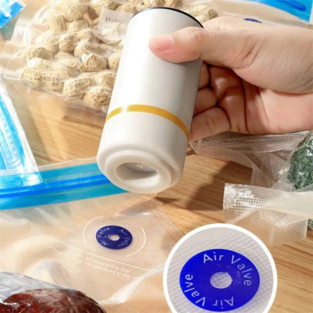 AirSeal Vacuum Pump (Includes 2 Packs / 20 Reusable Vacuum Bags as a Gift)