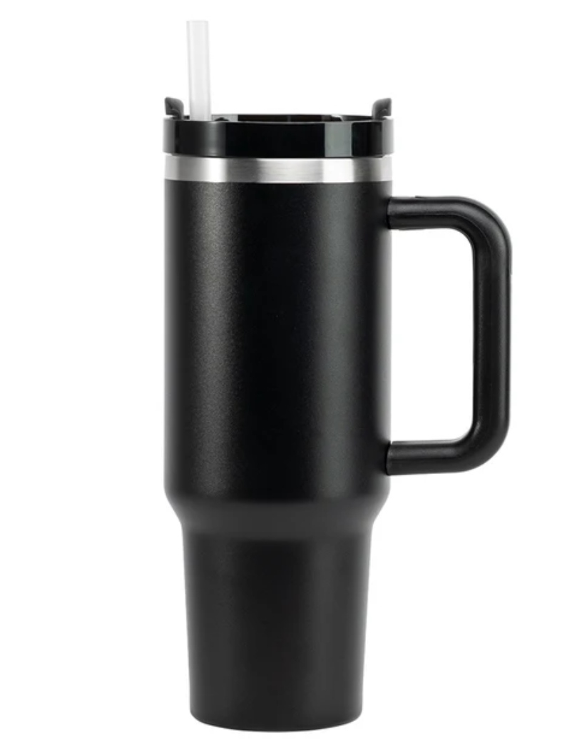 Stainless Steel Handle and Straw 1.2 Liter Thermos 
