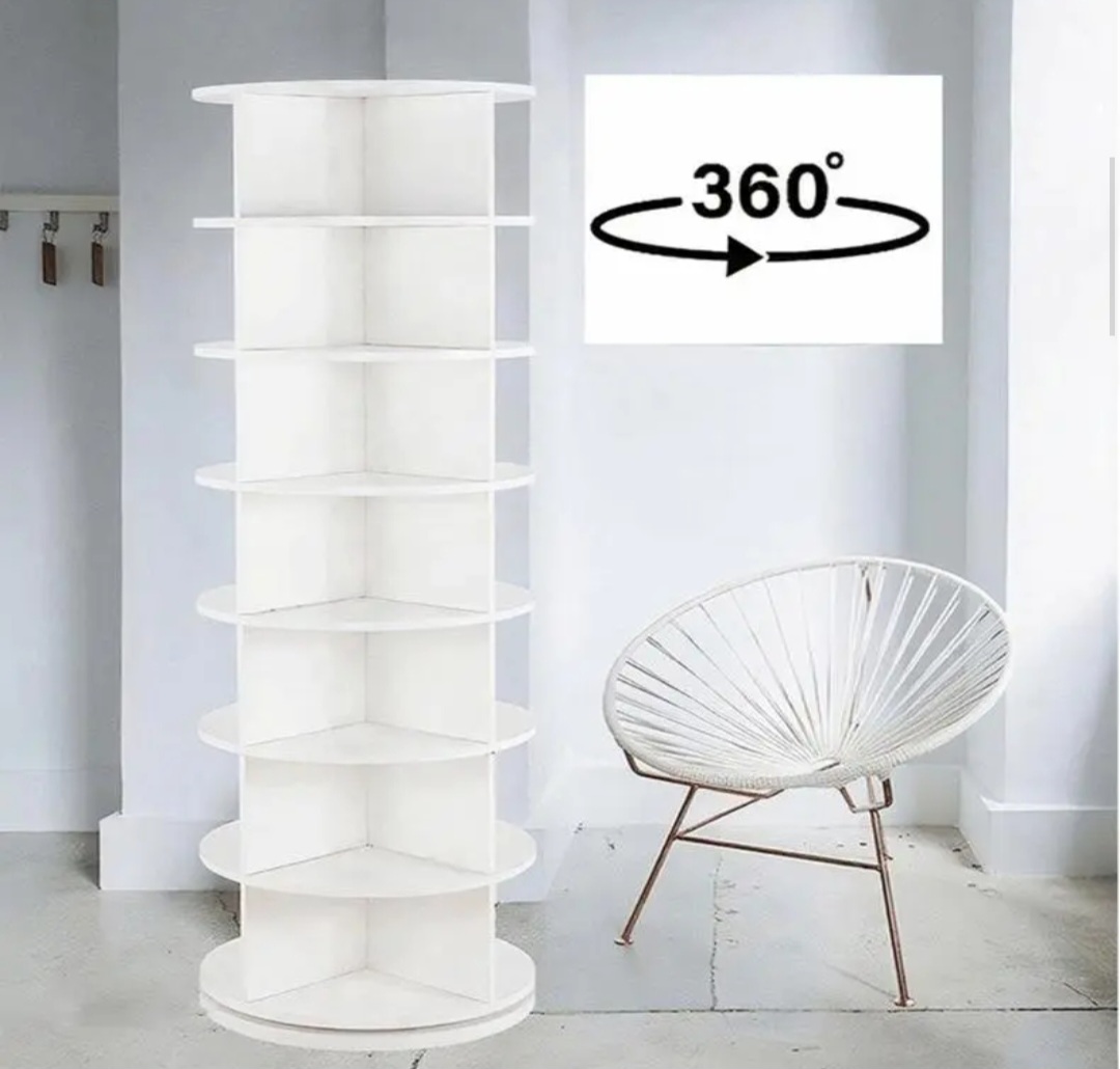 SpinStyle 7-Layer 360° Rotating Shoe & Bag Rack