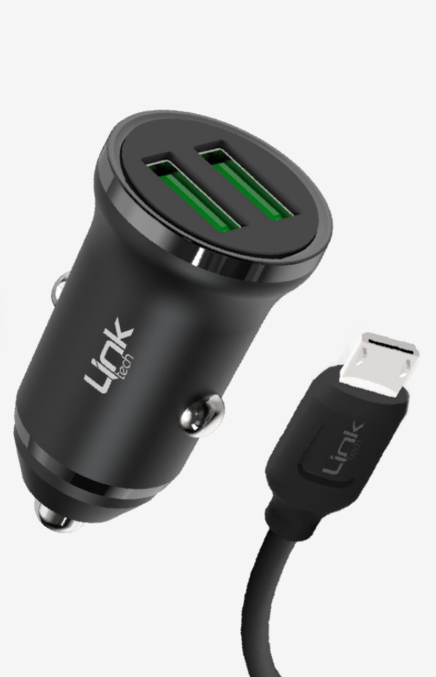 Linktech C481 Eco-Friendly 12W Micro USB Cable Car Charger