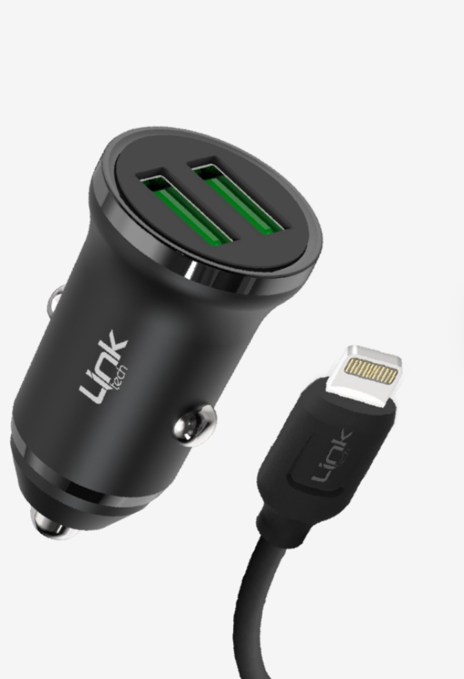 Linktech C482 Eco-Friendly 12W Lightning Cable Car Charger