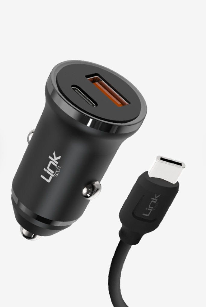 Linktech C486 Eco-Friendly Dual PD 20W USB-C Wired Car Charger